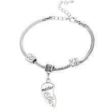 2PCS Mom Women Girl Femme Charm Statement Jewelry Mother Daughter Broken Heart Bracelet Bangle Party Gifts SM6