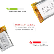2Pcs 37V 240mAh 30C Lipo Battery for Syma S107S105 RC Helicopter SM6