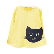 2pcs Baby Girls Cartoon Cat Long Sleeve Cotton Dress T ShirtPants Trousers 2-7YSM6