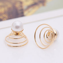 2Pcs Bridal Wedding Prom Crystal Pearl Flower Hair Pins Swirl Spiral Twist Hairpins Tiara Ornaments Bijouterie Accessories SM6