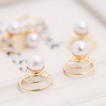 2Pcs Bridal Wedding Prom Crystal Pearl Flower Hair Pins Swirl Spiral Twist Hairpins Tiara Ornaments Bijouterie Accessories SM6