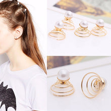 2Pcs Bridal Wedding Prom Crystal Pearl Flower Hair Pins Swirl Spiral Twist Hairpins Tiara Ornaments Bijouterie Accessories SM6