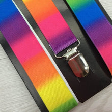 2pcss Colorful Boy Men Y-Back Suspenders Child Elastic Adjustable Clip-On Braces PY1 P18 SM6