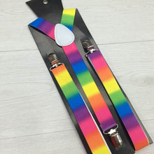 2pcss Colorful Boy Men Y-Back Suspenders Child Elastic Adjustable Clip-On Braces PY1 P18 SM6