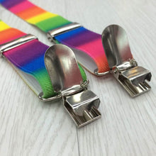 2pcss Colorful Boy Men Y-Back Suspenders Child Elastic Adjustable Clip-On Braces PY1 P18 SM6