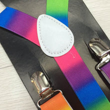 2pcss Colorful Boy Men Y-Back Suspenders Child Elastic Adjustable Clip-On Braces PY1 P18 SM6