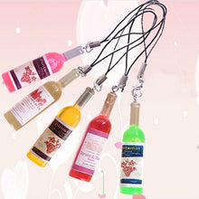 2Pcs Creative Mini Wine Bottle Keyring Key Ring Keychain For mobile phone  SM6