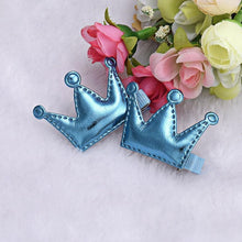 2Pcs Crown Hairpin Girls Christmas Party Princess Hair Clips Leather Cute Korean Hair Accessories Grampo De Cabelo#121 SM6
