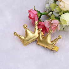 2Pcs Crown Hairpin Girls Christmas Party Princess Hair Clips Leather Cute Korean Hair Accessories Grampo De Cabelo#121 SM6