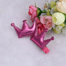 2Pcs Crown Hairpin Girls Christmas Party Princess Hair Clips Leather Cute Korean Hair Accessories Grampo De Cabelo#121 SM6
