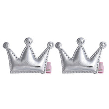 2Pcs Crown Hairpin Girls Christmas Party Princess Hair Clips Leather Cute Korean Hair Accessories Grampo De Cabelo#121 SM6