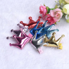 2Pcs Crown Hairpin Girls Christmas Party Princess Hair Clips Leather Cute Korean Hair Accessories Grampo De Cabelo#121 SM6