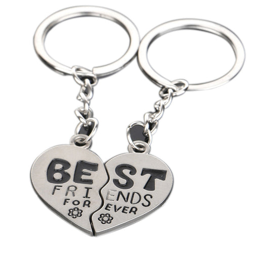 2Pcs Pair Creative Model Friendship Keyrings Charm Best Friend Forever Keychains Zinc Alloy Gifts For Women  SM6
