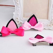 2Pcs children baby girls flower cat ears hairpin hair accessories clip hairpins barrettes headwear SM6