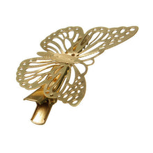 2Pcs gold hollow out bow butterfly barrette hair pins hair clip accessories daughter gift girls headpiece SM6