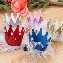 2pcs Cute Baby Kids Girls Princess Crown Hair Band Headband Birds Hair Wear Hair Clips Ribbon Headdress 5 ColorsSM6