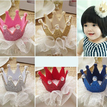 2pcs Cute Baby Kids Girls Princess Crown Hair Band Headband Birds Hair Wear Hair Clips Ribbon Headdress 5 ColorsSM6