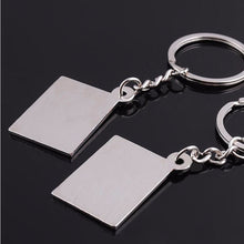 2pcs Lover's Keyrings Envelope "I love you" Engraved Cupid's Arrow Heart Keychains SM6
