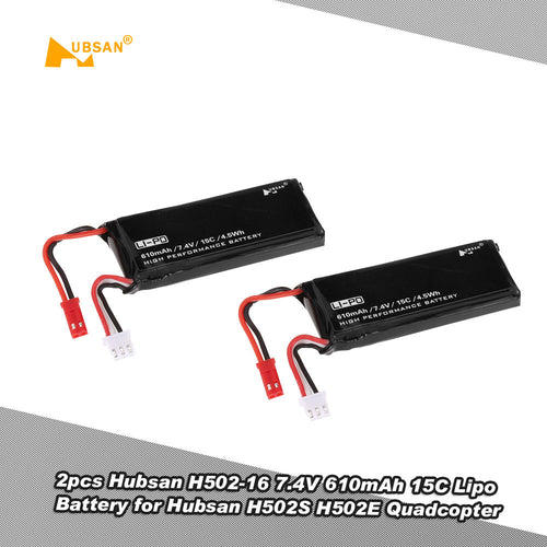 2pcs Original Hubsan H502-16 74V 610mAh 15C Lipo Battery for Hubsan X4 H502S H502E RC Quadcopter SM6