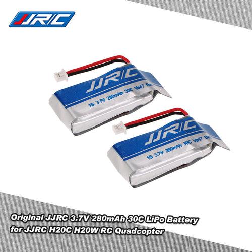 2pcs Original JJRC 37V 280mAh 30C LiPo Battery for JJRC H20C H20W RC Quadcopter SM6