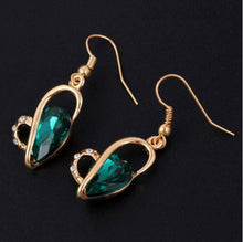 3 Color Necklace Earrings Heart Love Crystal Rhinestone Gem Party Jewelry Sets For Women Jewelry Set SM6