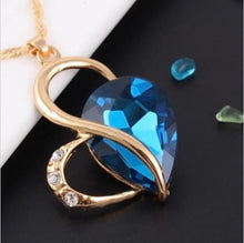 3 Color Necklace Earrings Heart Love Crystal Rhinestone Gem Party Jewelry Sets For Women Jewelry Set SM6