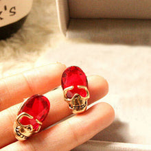 3 Colors Creative Punk Rhinestone Crystal Women Femal Skull Earrings Pierced Stud Earrings Girls Gifts Jewelry SM6
