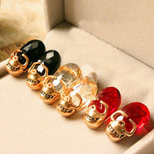 3 Colors Creative Punk Rhinestone Crystal Women Femal Skull Earrings Pierced Stud Earrings Girls Gifts Jewelry SM6