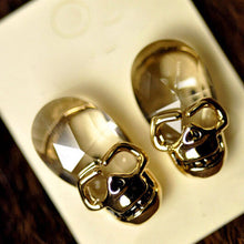 3 Colors Creative Punk Rhinestone Crystal Women Femal Skull Earrings Pierced Stud Earrings Girls Gifts Jewelry SM6