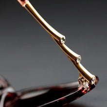 3 Colors Stylish Women Metal Frame Rhinestone Sunglasses Eyewear Glasses SM6