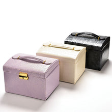 3 Colors Three Layers Jewelry Boxes Makeup Case Jewelry Organizer Carrying Cases with mirror Gifts for Women Girl SM6