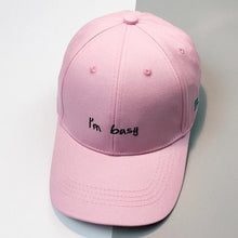 3 Colors Women Men Couple Embroidery Letter I'M Busy Baseball Cap Cotton Snapback Hip Hop Flat Hat Women Men   #01 SM6