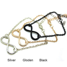 3 Colour  Popular Gold Silver  Black Cross Infinity Chain Bracelets Bangles Jewelry For Women SM6