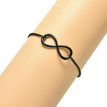 3 Colour  Popular Gold Silver  Black Cross Infinity Chain Bracelets Bangles Jewelry For Women SM6