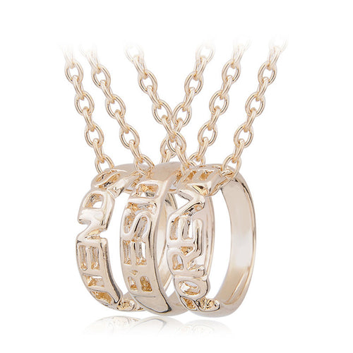 3 Part Best Friend Forever Karma Circle Necklace Infinity Circle Pendants Necklace SM6