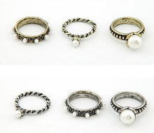 3 pc Bague anillos Mujer Jewelry Pearl Flower Mid Nail Knuckle Finger Rings for Women Aneis Femininos SM6