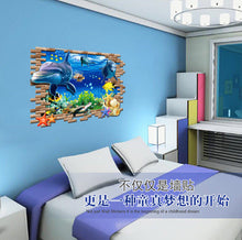 3 d Marine underwater world frosted UV creative personality fashion wall stickers on the wall SM6
