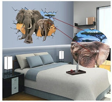 3 d elephants local UV fashion personality background adornment bedroom stick The fifth generation of wall stickers SM6