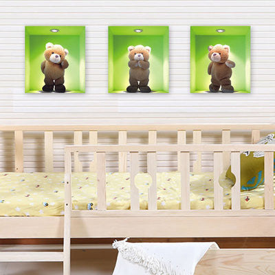 3 d simulation painting porcelain furnishing articles Three generations can remove wall decorative wall stickers SM6