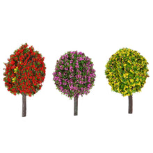 30Pcs Ball-shaped Flower Trees Model Mixed 3 Colors Tree Model Landscape Trees Train Layout Garden Scenery Diorama Miniature SM6