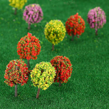 30Pcs Ball-shaped Flower Trees Model Mixed 3 Colors Tree Model Landscape Trees Train Layout Garden Scenery Diorama Miniature SM6