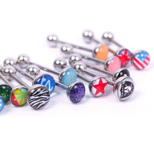 30Pcs Tongue Ring Tongue Bar Stainless Steel Body Piercing Punk Style Jewelry  SM6