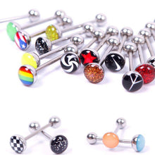 30Pcs Tongue Ring Tongue Bar Stainless Steel Body Piercing Punk Style Jewelry  SM6