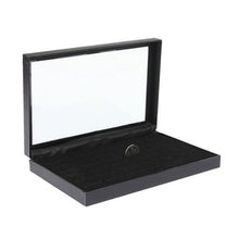 36 Slots Black Velvet Rings Jewelry Showcase Display Case Storage Box Holder Organizer P1 SM6