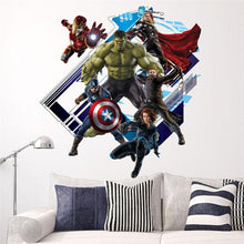 3D Avenger Wall Sticker Baby Kids Room vinyl Stickers Cartoon Home Decor Wallpaper Poster Y007 boy's room decals Nursery Art pvc SM6