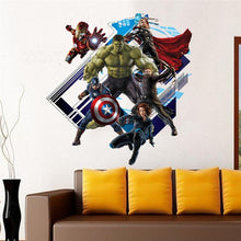 3D Avenger Wall Sticker Baby Kids Room vinyl Stickers Cartoon Home Decor Wallpaper Poster Y007 boy's room decals Nursery Art pvc SM6