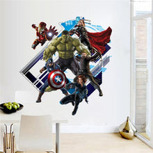 3D Avenger Wall Sticker Baby Kids Room vinyl Stickers Cartoon Home Decor Wallpaper Poster Y007 boy's room decals Nursery Art pvc SM6