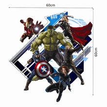 3D Avenger Wall Sticker Baby Kids Room vinyl Stickers Cartoon Home Decor Wallpaper Poster Y007 boy's room decals Nursery Art pvc SM6