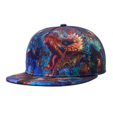 3D Print Snapback Caps Colorful Hip Hop Baseball Cap Dragon Flat Hats For Men Starry Sky Casquette Blue SM6