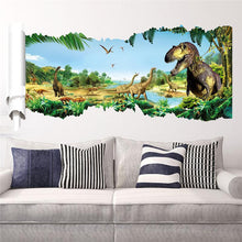 3D dinosaurs wall stickers jurassic park home decoration 1461. diy cartoon living room animals print decals mural art poster 4.0 SM6